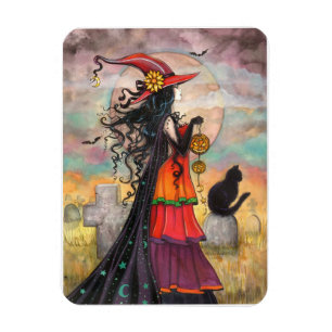 Magnet Flexible Witch Way Halloween Witch Art