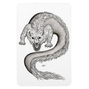 Magnet Flexible Wolfdragon design noir et blanc