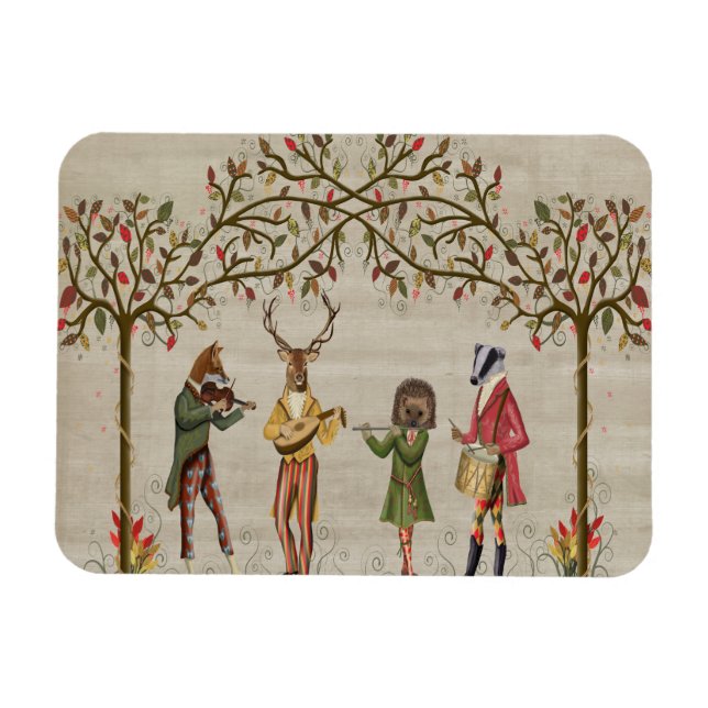 Magnet Flexible Woodland Animaux Minstrel Group (Horizontal)