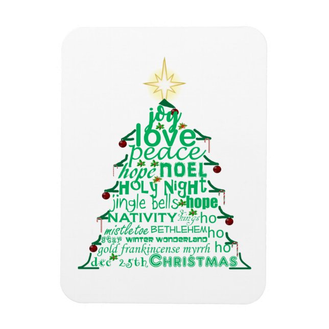 Magnet Flexible Words de Christmas (Vertical)