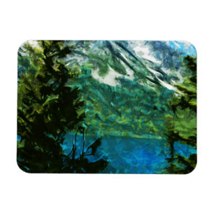 Magnet Flexible Wyoming Grand Teton Mountains Abstrait