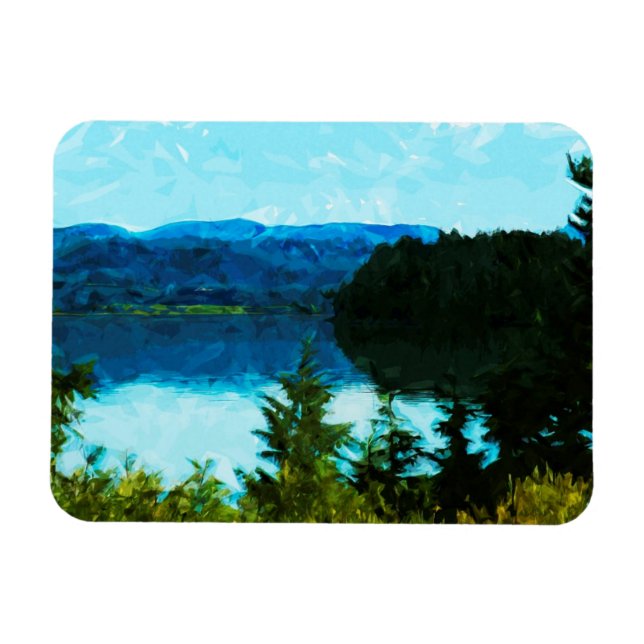 Magnet Flexible Wyoming Grand Teton Mountains Abstrait (Horizontal)