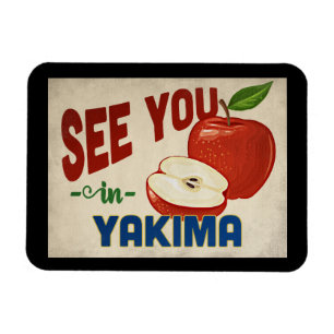 Magnet Flexible Yakima Washington Apple - Vintage voyage