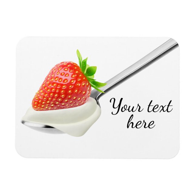 Magnet Flexible Yaourt aux fraises (Horizontal)