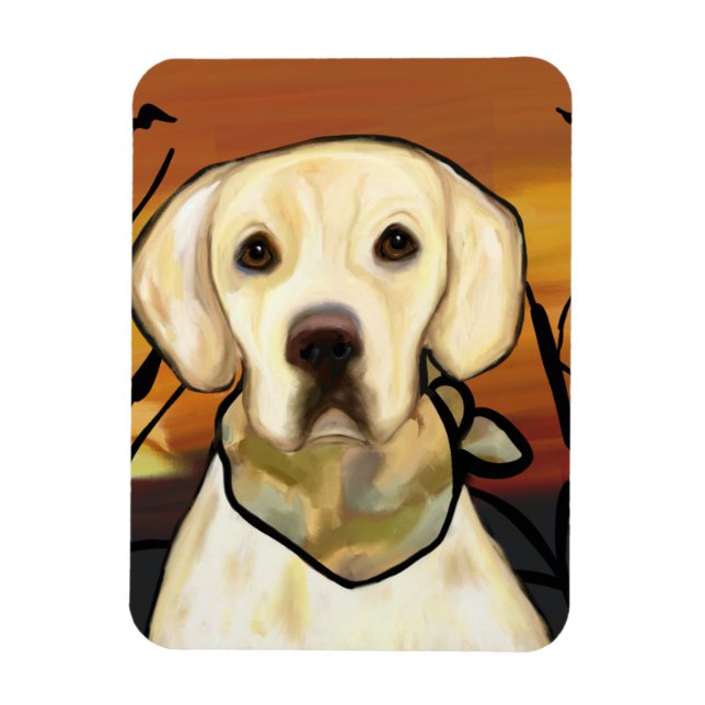 Magnet Flexible Yellow Labrador Retriever (Vertical)