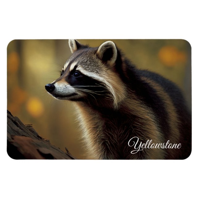 Magnet Flexible Yellowstone Magnet-Raccoon (Horizontal)