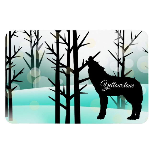 Magnet Flexible Yellowstone Magnet-Wolf (Horizontal)