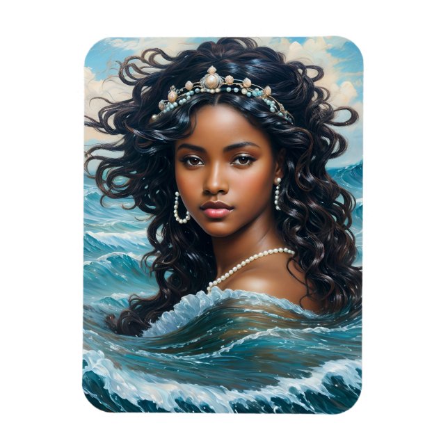Magnet Flexible Yemaya déesse de l'eau Orisha Art (Vertical)