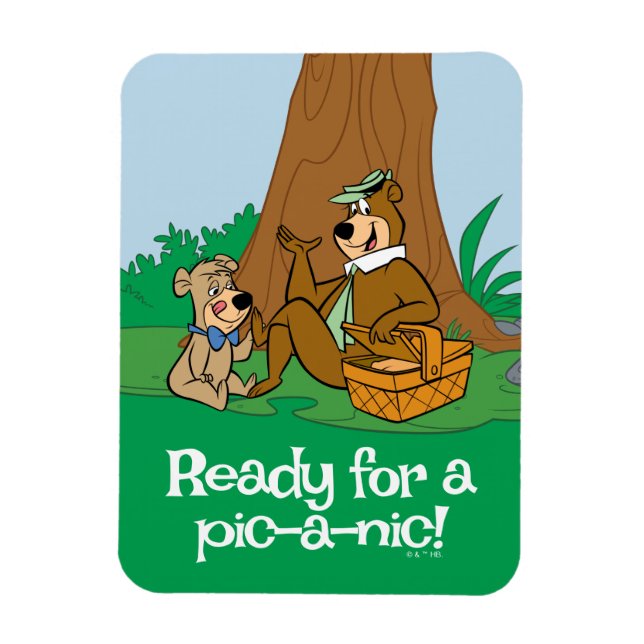 Magnet Flexible Yogi Bear et Boo-Boo pique-nique Snack (Vertical)