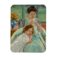 Young Mother Sewing