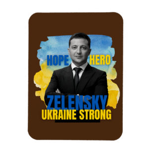 Magnet Flexible Zelensky Hope Héros Ukraine forte