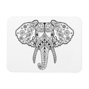 Magnet Flexible Zentangle a inspiré l'éléphant
