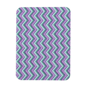 Magnet Flexible ZigZag turquoise et Améthyste