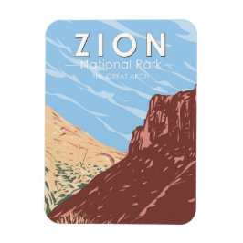 Magnet Flexible Zion National Park Utah Le Grand Arc Vintage
