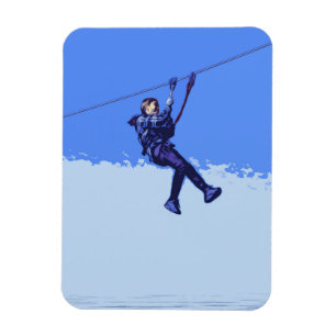Magnet Flexible Zipping Est Mon Chose - Zipline Rider