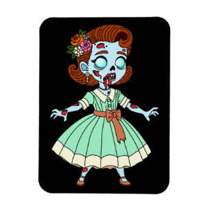 Magnet Flexible Zombie Girl des années 1950