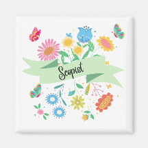 Magnet floral de printemps