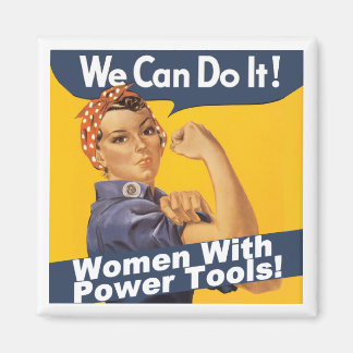 Magnet "Frauen mit Power-Tools"