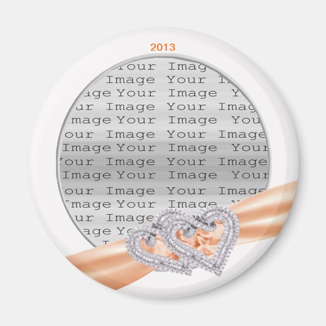 Magnet für benutzerdefinierte Herz-Mandarine (Vorne)