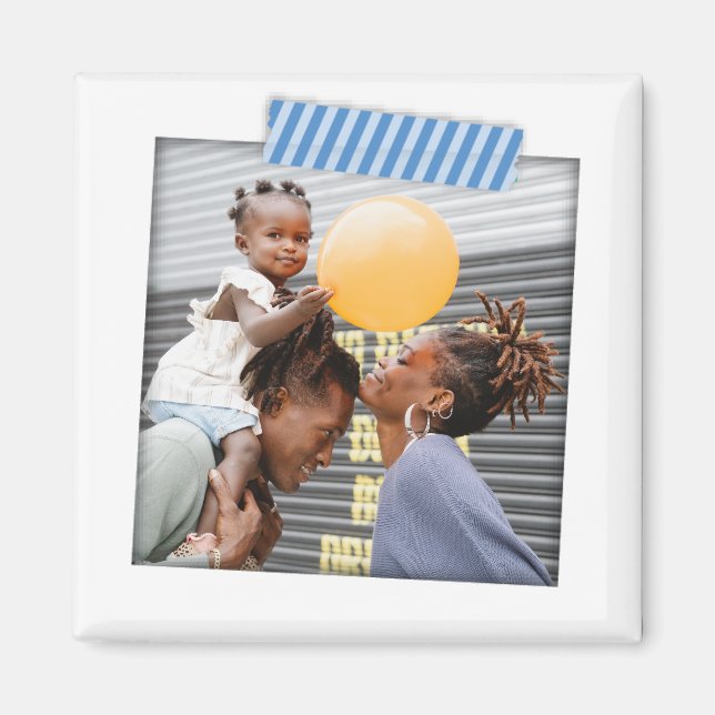 Magnet für das blau gestreifte Waschband (Vorne)