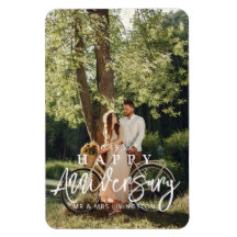 Magnet für das Hochzeitsjubiläum des benutzerdefin