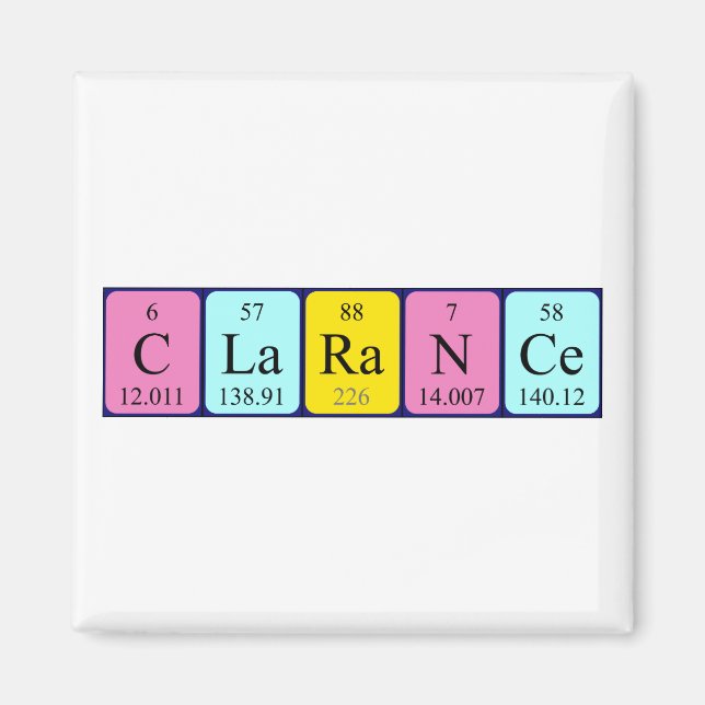 Magnet für den periodischen Namen der Stundung (Vorne)