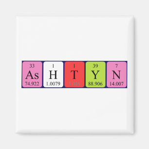 Magnet für den periodischen Tabellennamen Ashtyn