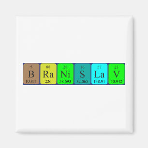 Magnet für den periodischen Tabellennamen Branisla