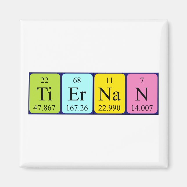 Magnet für den periodischen Tabellennamen in Tiern (Vorne)