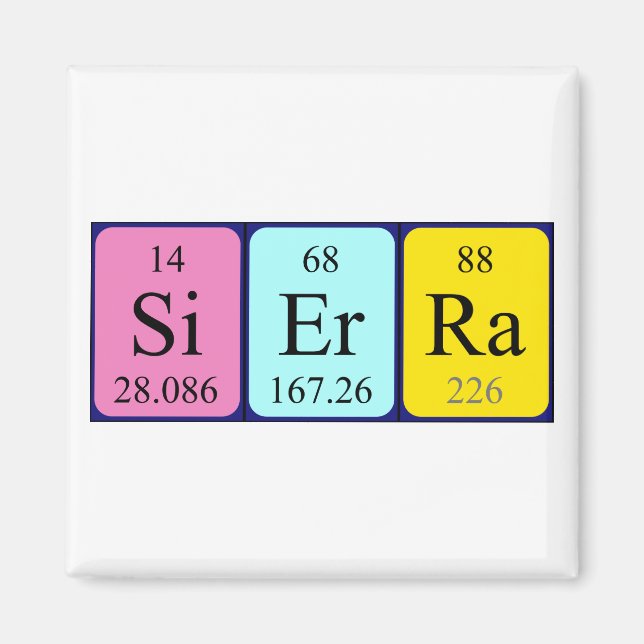 Magnet für den Sierra Periodennamen (Vorne)