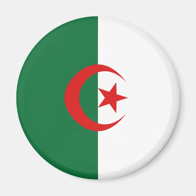 Magnet für die Flagge Algeriens (Vorne)
