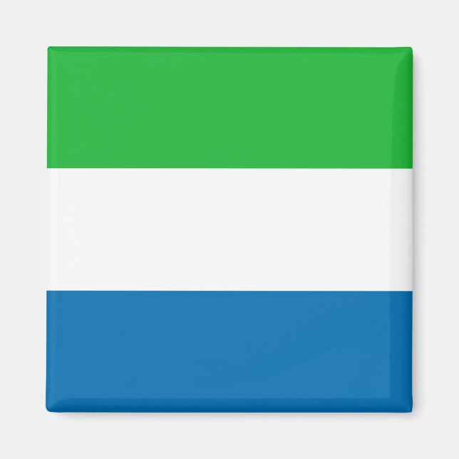 Magnet für die Flagge Sierra Leones (Vorne)