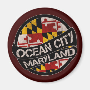 Magnet für die Flagge von Ocean City Maryland