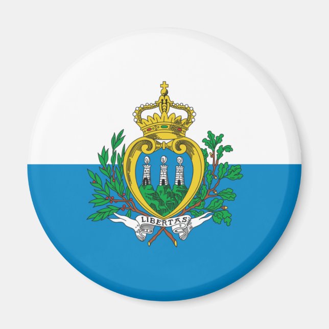 Magnet für die Flagge von San Marino (Vorne)