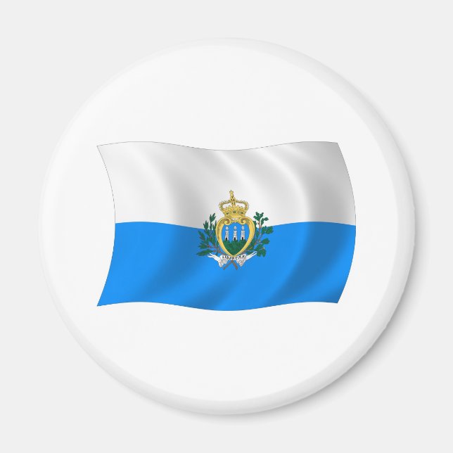Magnet für die Flagge von San Marino (Vorne)