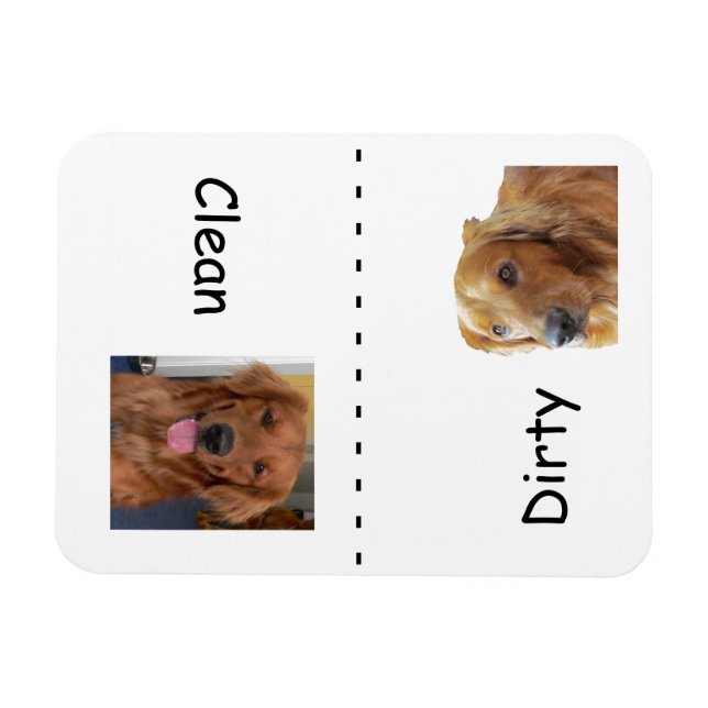 Magnet für die Golden Retriever Geschirrspülmaschi (Horizontal)