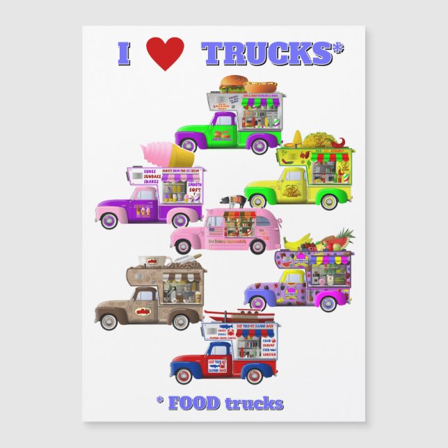 Magnet für die Liebe von LKW (LEBENSMITTELLKW) (Vorderseite)
