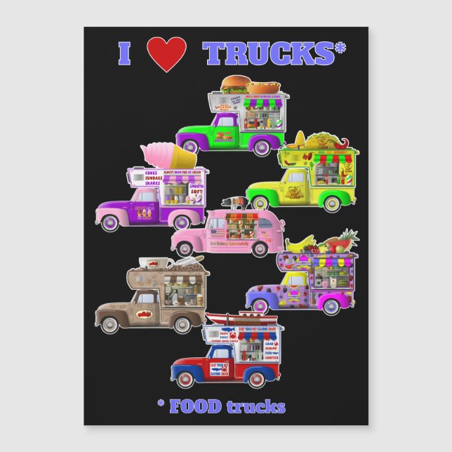 Magnet für die Liebe von LKW (LEBENSMITTELLKW) (Vorderseite)