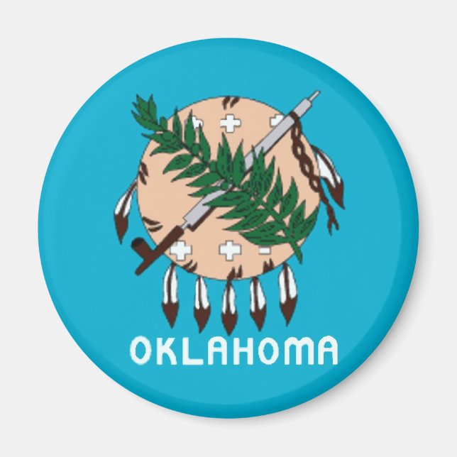 Magnet für die Staatsflagge von Oklahoma (Vorne)