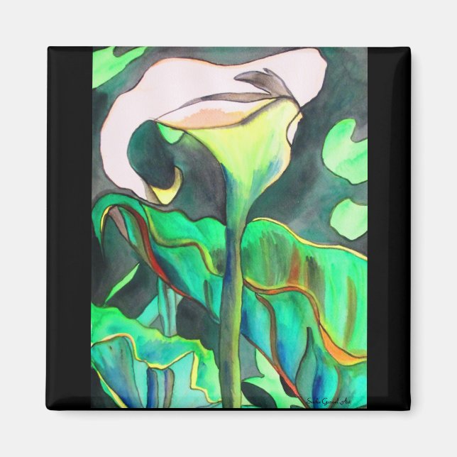Magnet für die tropische Blume Arum Lilie (Vorne)