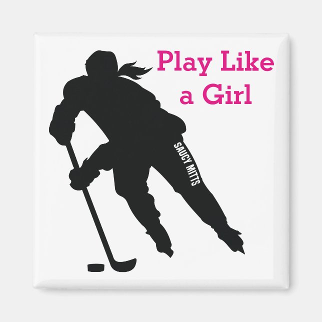 Magnet für Fraueneihockey-Spieler Sihlouette (Vorne)