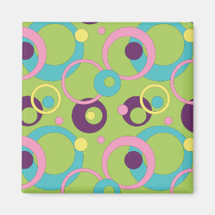 Magnet für Funky Green Circles