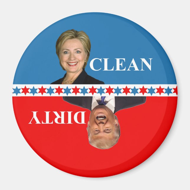 Magnet für Geschirrspüler Clinton Trump (Vorne)
