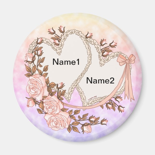 Magnet für Hochzeitsherzen (Vorne)