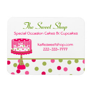 Magnet für hübsche Bäckerei Business Card