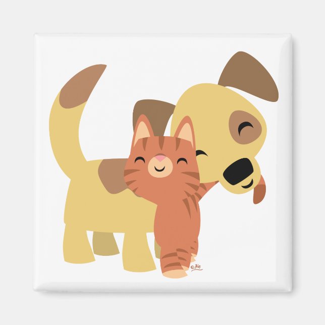 Magnet für Kitty & Doggy-Cartoon (Vorne)