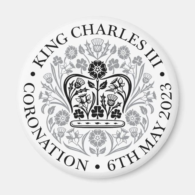 Magnet für Krönung 2023 - Schwarz (Vorne)