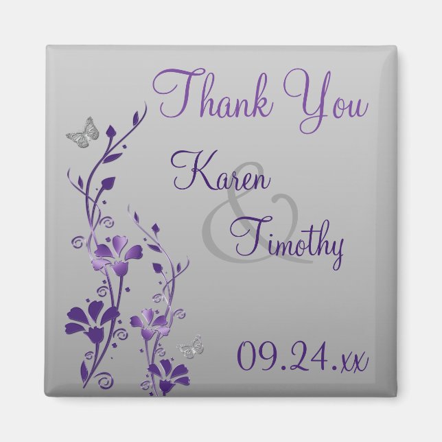 Magnet für lila graue Schmetterlingsblume Gastgesc (Vorne)