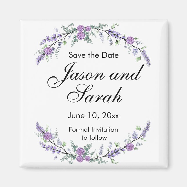 Magnet für lila Rose des Lavendeleukalyptus (Vorne)