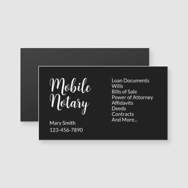 Magnet für mobile Notdienste Business Card (Vorne/Hinten)